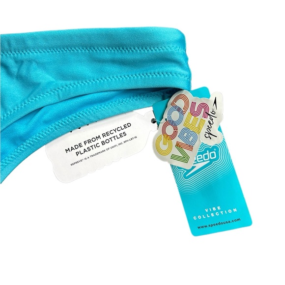 SPEEDO GOOD VIBES ECO ENDURANCE cheeky fit athletic swim bottoms size M NWT - Picture 6 of 8